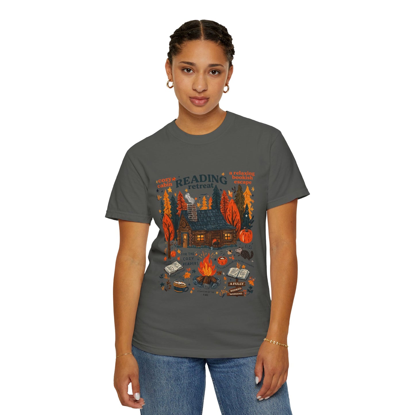 Cozy Reading Retreat T-shirt | Unisex Garment-Dyed Tee