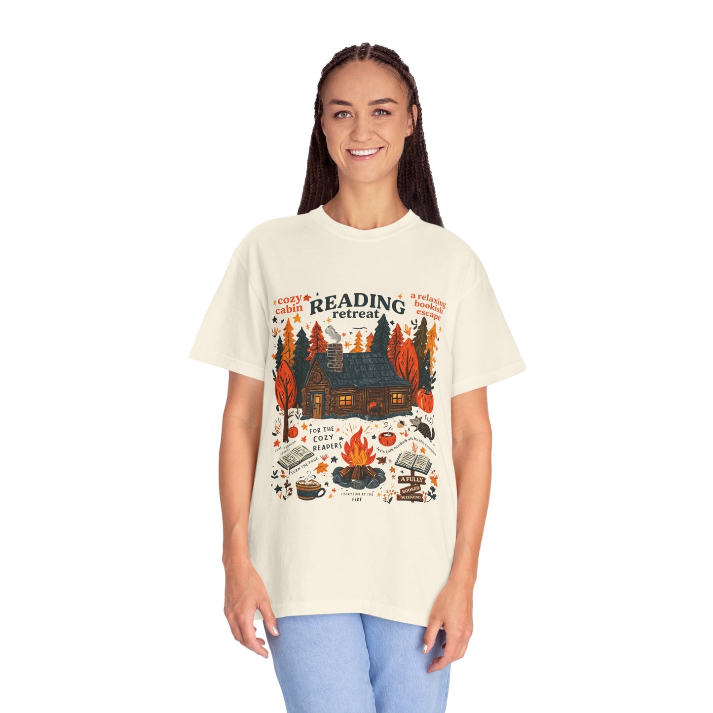 Cozy Reading Retreat T-shirt | Unisex Garment-Dyed Tee