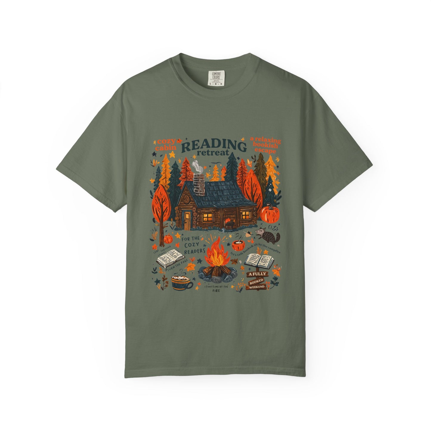 Cozy Reading Retreat T-shirt | Unisex Garment-Dyed Tee