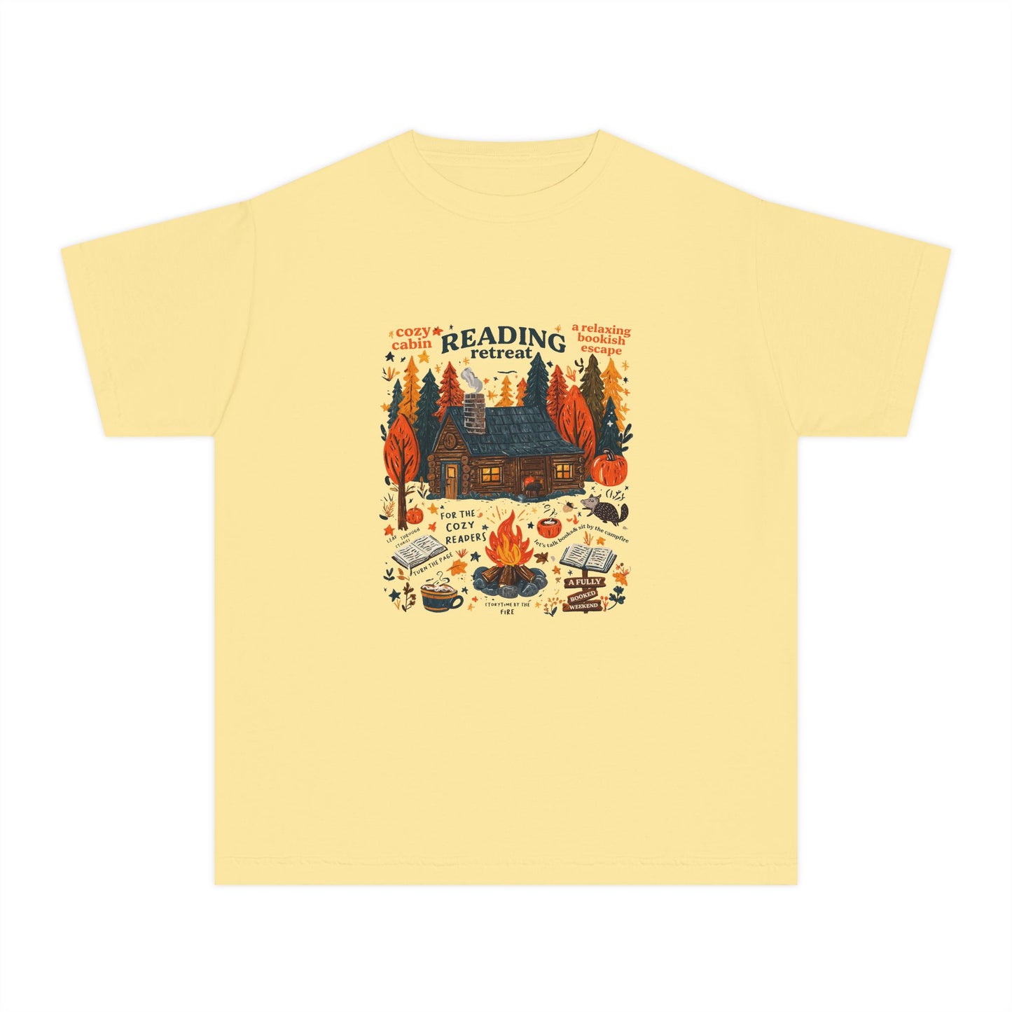 Cozy Reading Retreat Tee, Fall T-Shirt I  Youth Apparel