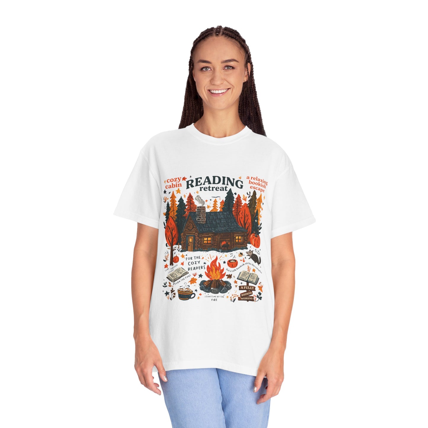 Cozy Reading Retreat T-shirt | Unisex Garment-Dyed Tee