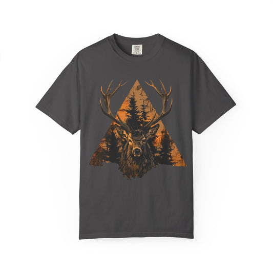 Rustic Nature Graphic Tee, Unisex Garment-Dyed T-Shirt
