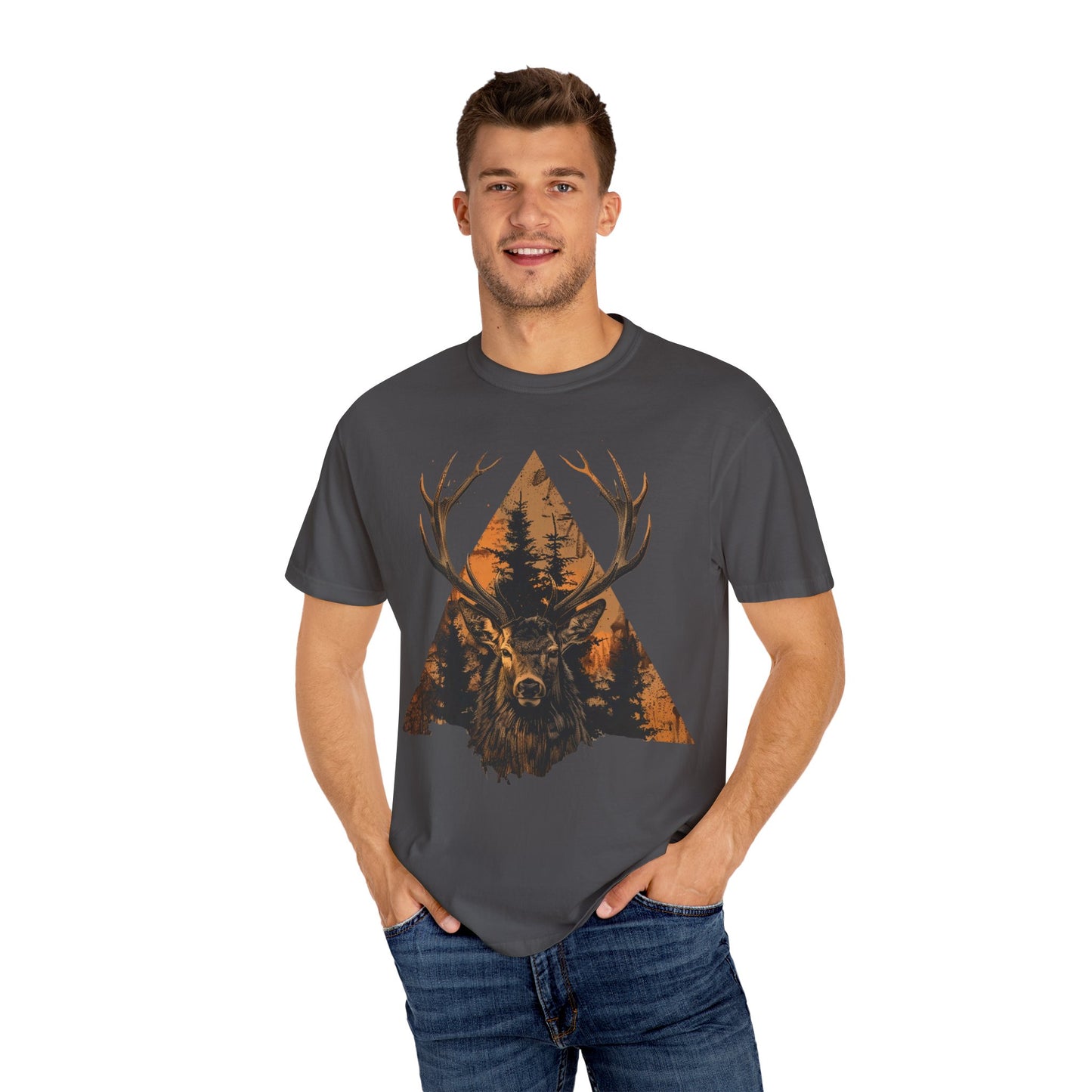 Rustic Nature Graphic Tee, Unisex Garment-Dyed T-Shirt