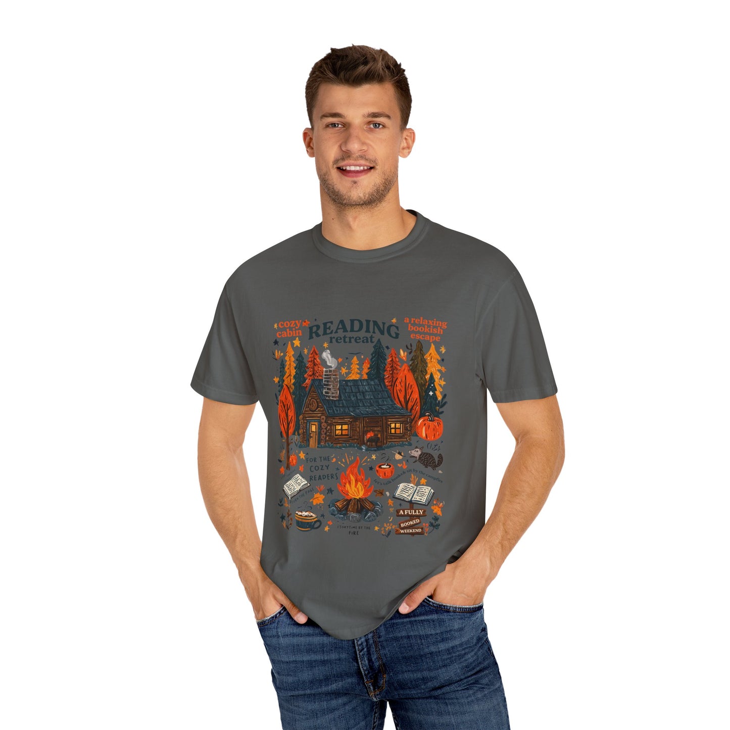 Cozy Reading Retreat T-shirt | Unisex Garment-Dyed Tee