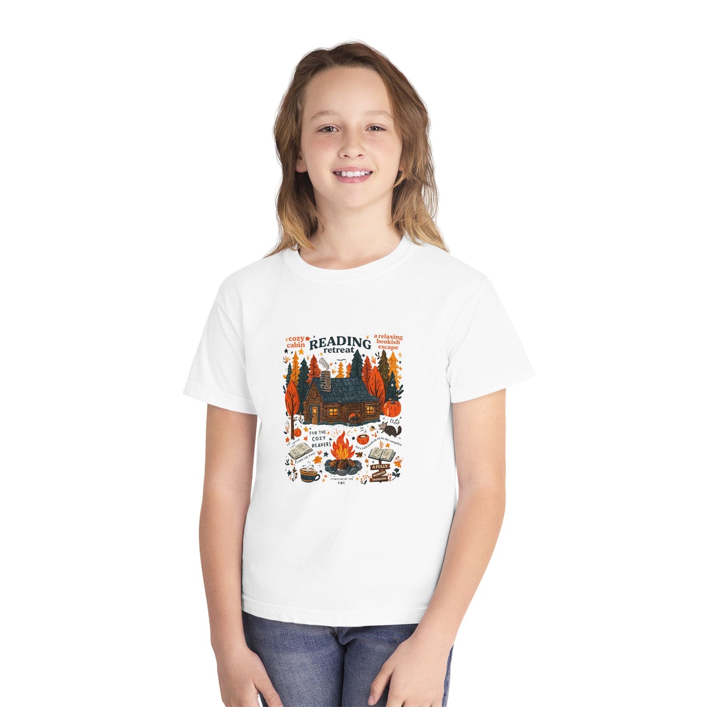 Cozy Reading Retreat Tee, Fall T-Shirt I  Youth Apparel