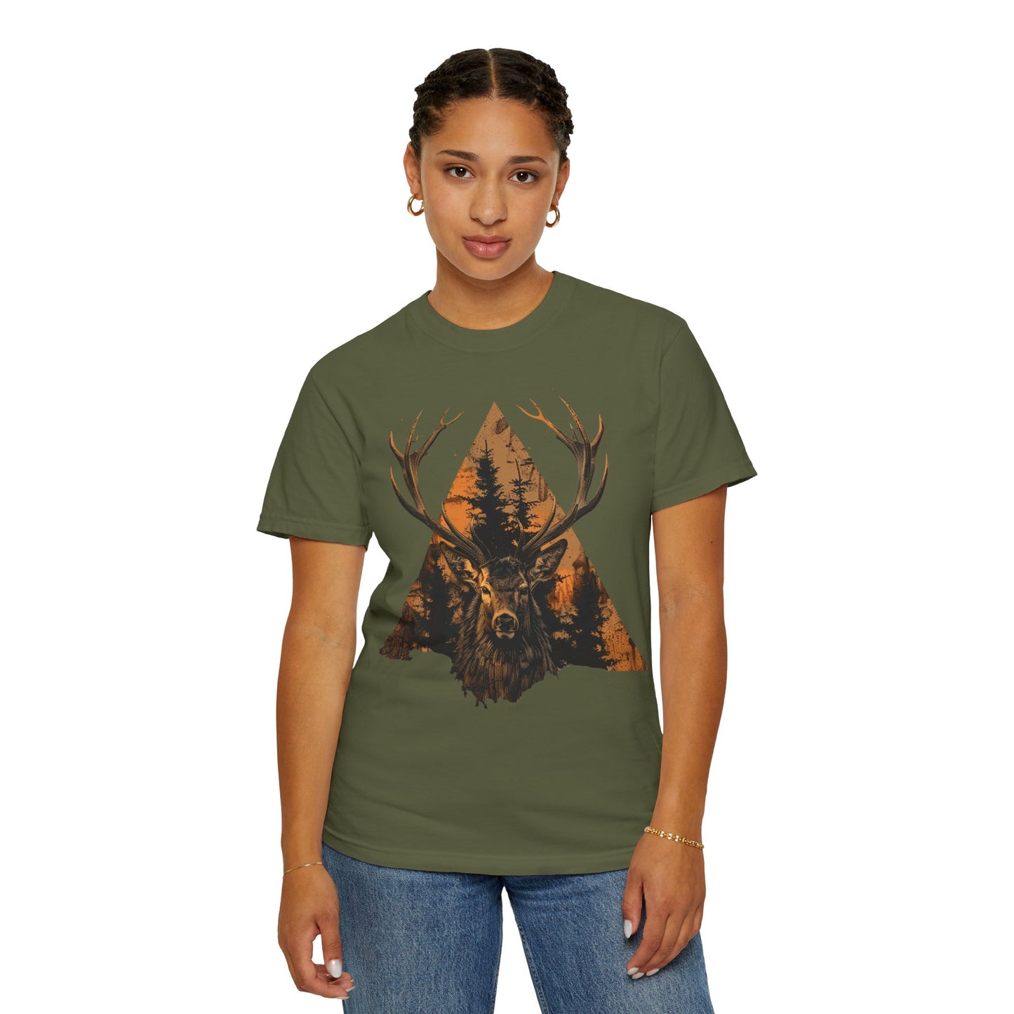 Rustic Nature Graphic Tee, Unisex Garment-Dyed T-Shirt
