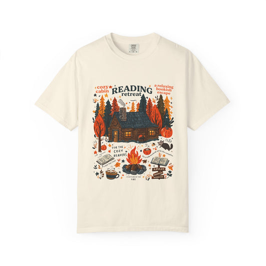Cozy Reading Retreat T-shirt | Unisex Garment-Dyed Tee