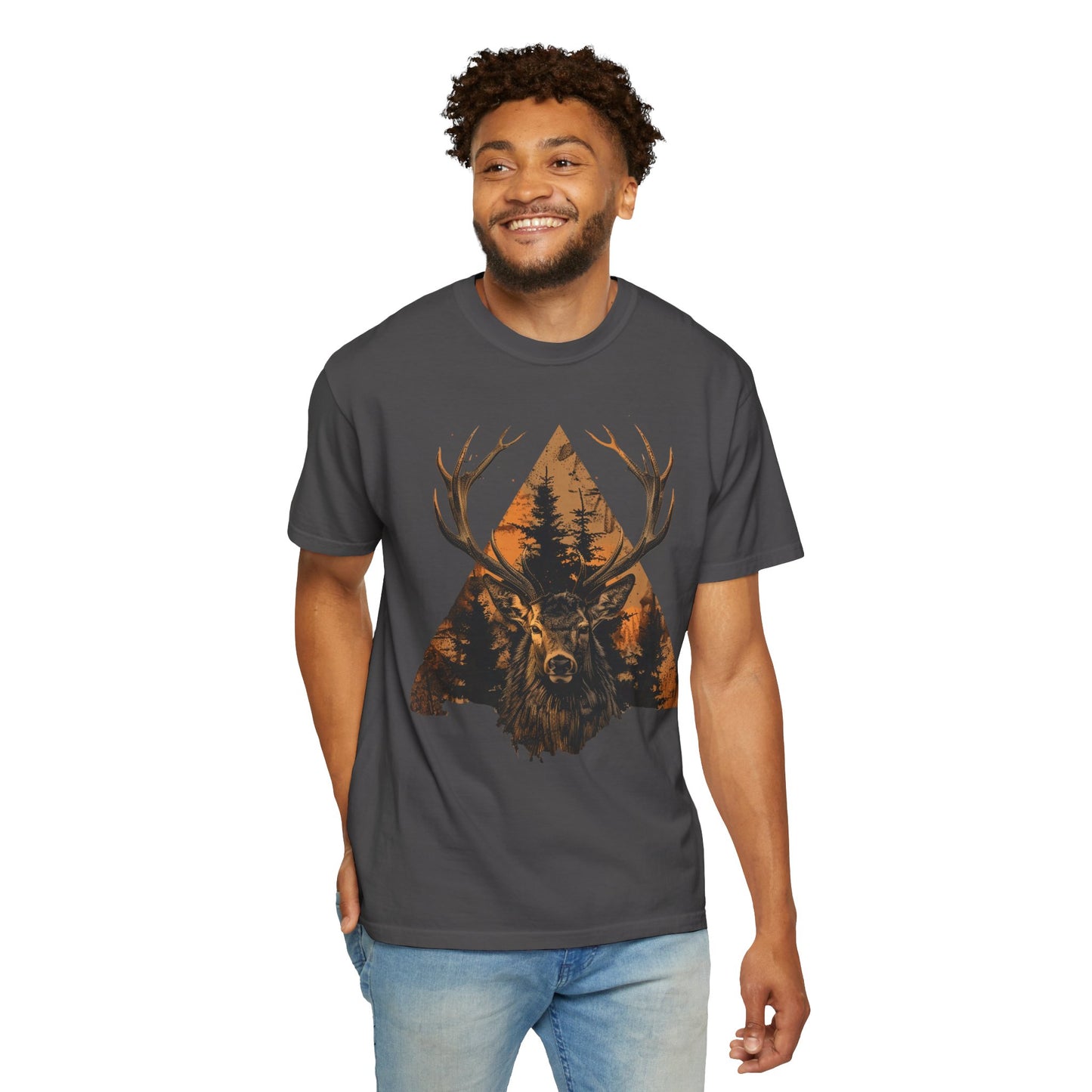 Rustic Nature Graphic Tee, Unisex Garment-Dyed T-Shirt