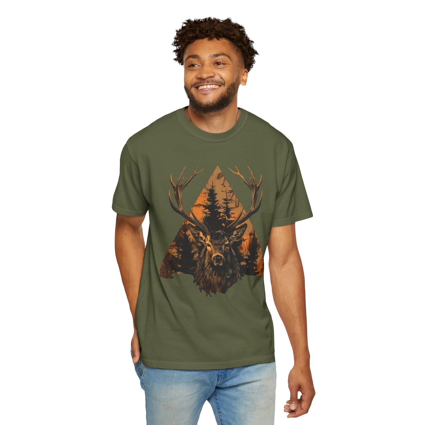 Rustic Nature Graphic Tee, Unisex Garment-Dyed T-Shirt