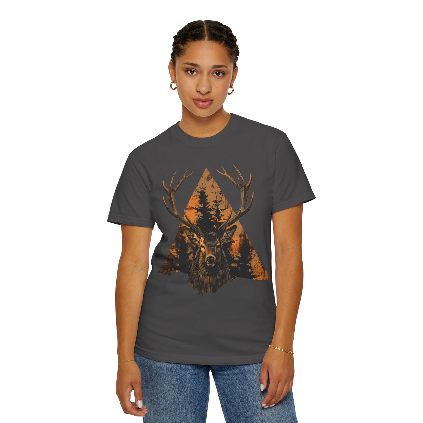 Rustic Nature Graphic Tee, Unisex Garment-Dyed T-Shirt