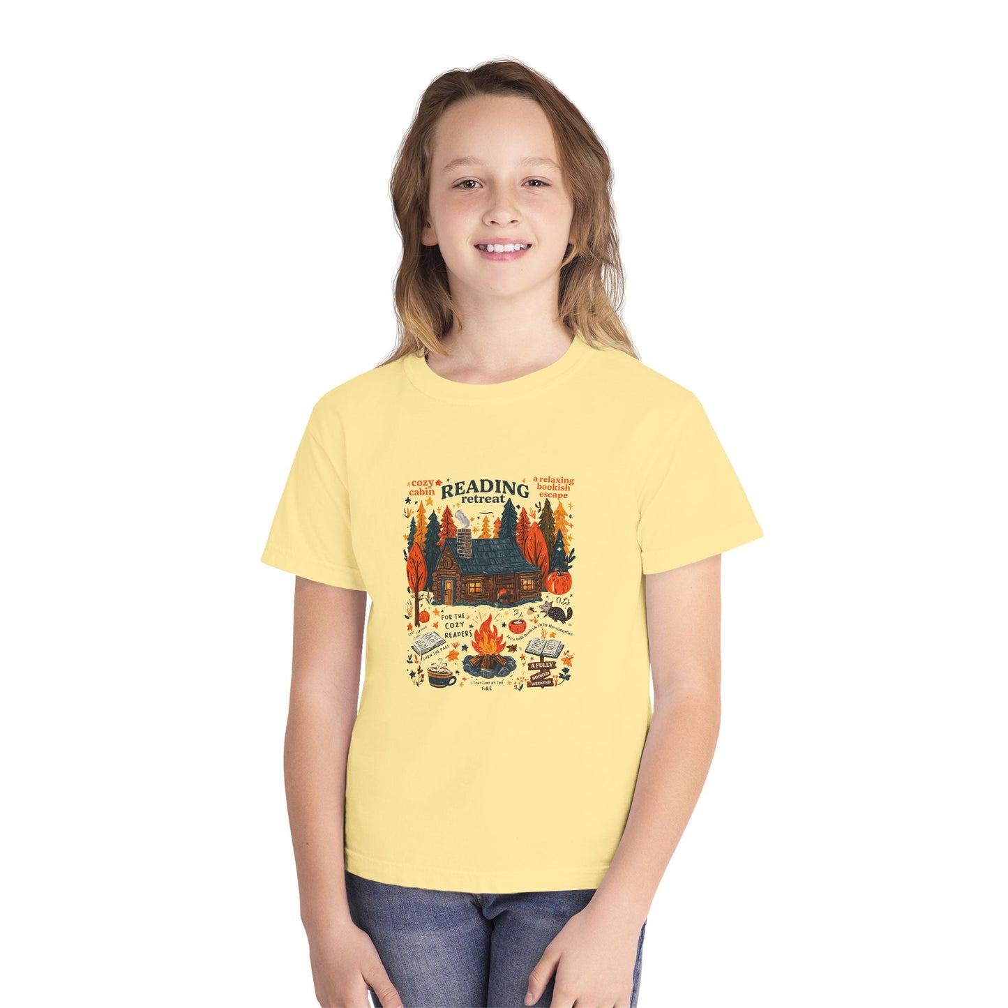 Cozy Reading Retreat Tee, Fall T-Shirt I  Youth Apparel